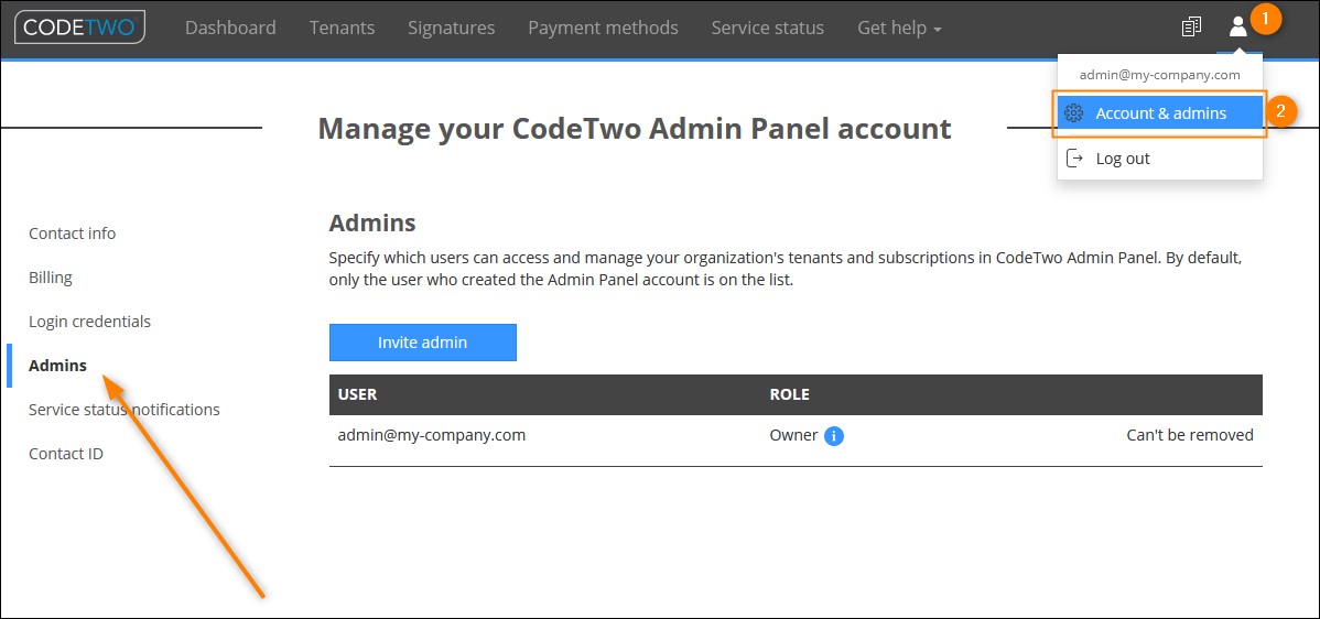 Jak przyznać niezależny dostęp do konta w CodeTwo Admin Panel innym administratorom?